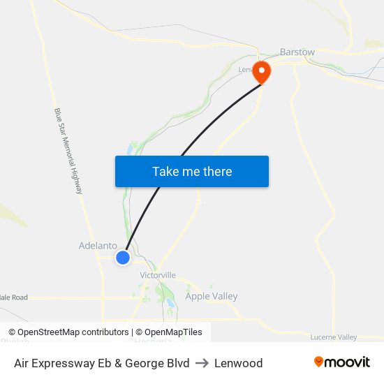 Air Expressway Eb & George Blvd to Lenwood map