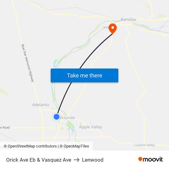 Orick Ave Eb & Vasquez Ave to Lenwood map