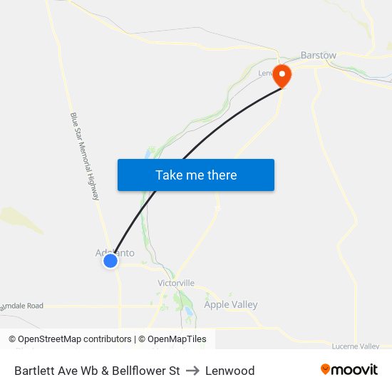 Bartlett Ave Wb & Bellflower St to Lenwood map