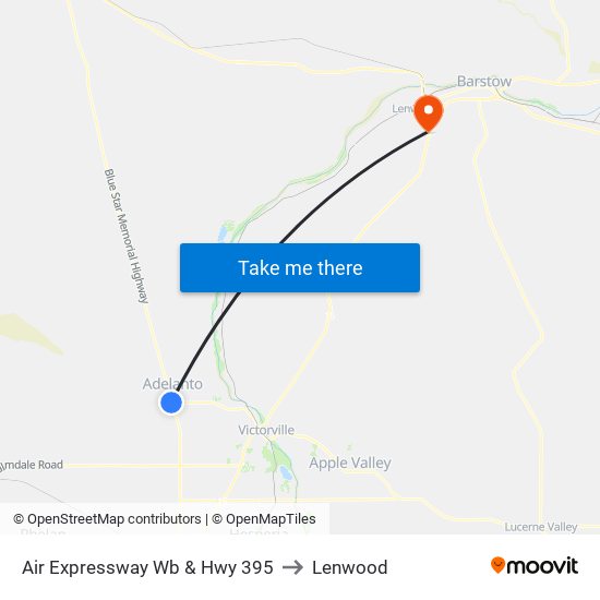 Air Expressway Wb & Hwy 395 to Lenwood map