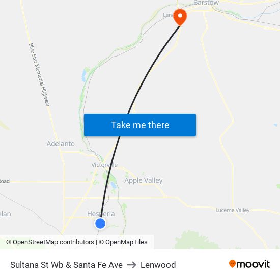 Sultana St Wb & Santa Fe Ave to Lenwood map