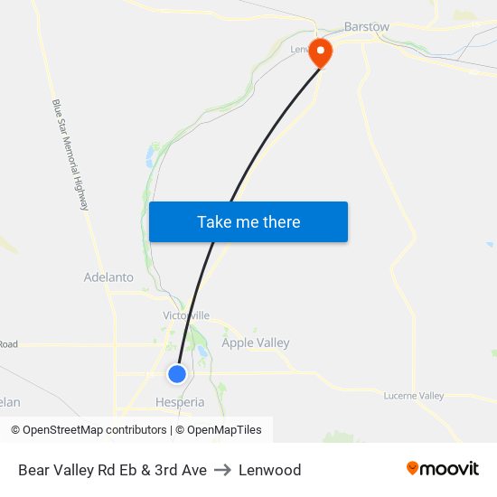 Bear Valley Rd Eb & 3rd Ave to Lenwood map