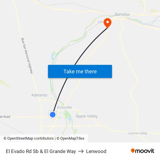 El Evado Rd Sb & El Grande Way to Lenwood map
