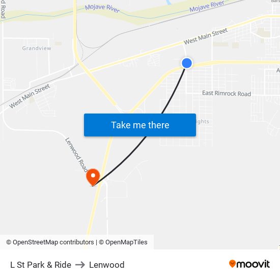 L St Park & Ride to Lenwood map