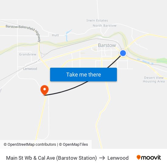 Main St Wb & Cal Ave (Barstow Station) to Lenwood map