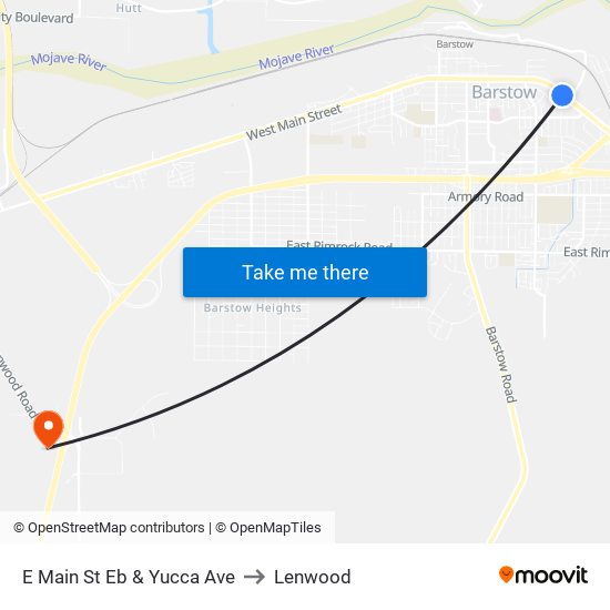 E Main St Eb & Yucca Ave to Lenwood map