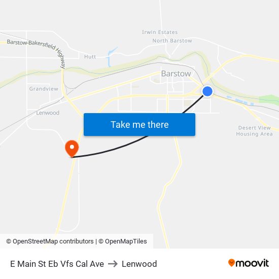 E Main St Eb Vfs Cal Ave to Lenwood map