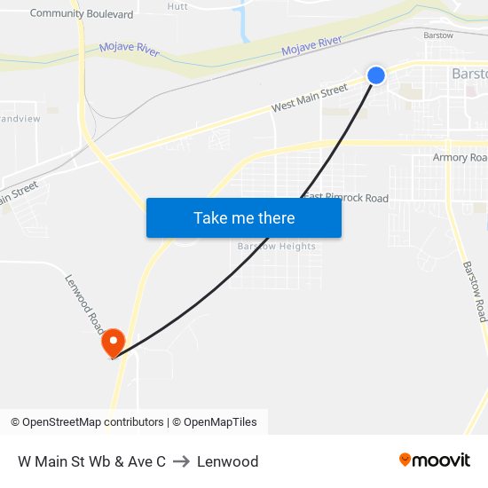 W Main St Wb & Ave C to Lenwood map