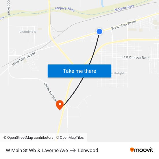 W Main St Wb & Laverne Ave to Lenwood map