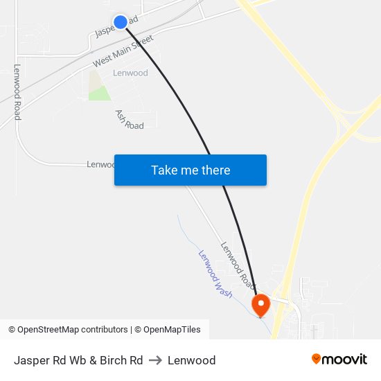 Jasper Rd Wb & Birch Rd to Lenwood map