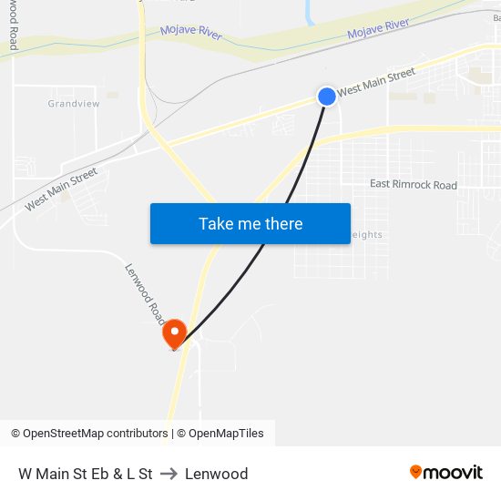 W Main St Eb & L St to Lenwood map