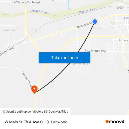 W Main St Eb & Ave G to Lenwood map