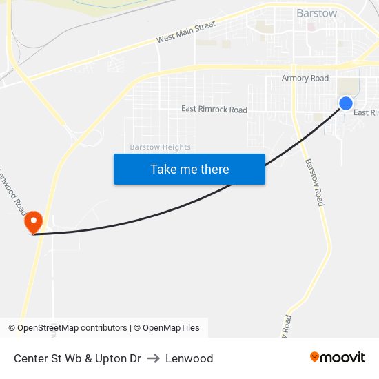 Center St Wb & Upton Dr to Lenwood map