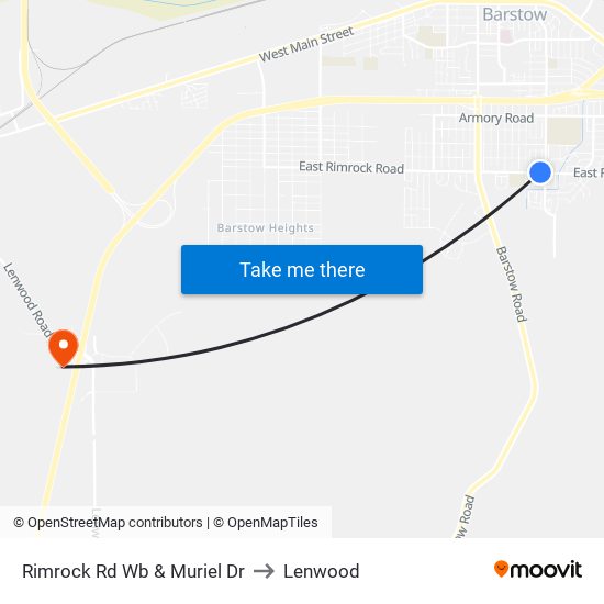 Rimrock Rd Wb & Muriel Dr to Lenwood map