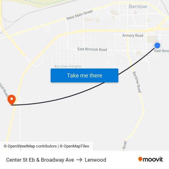 Center St Eb & Broadway Ave to Lenwood map