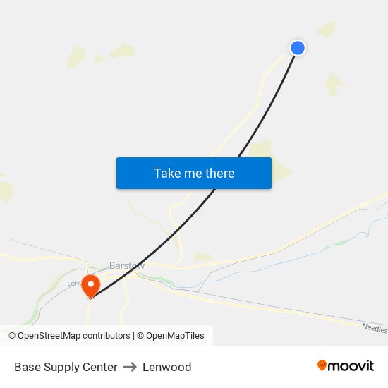 Base Supply Center to Lenwood map