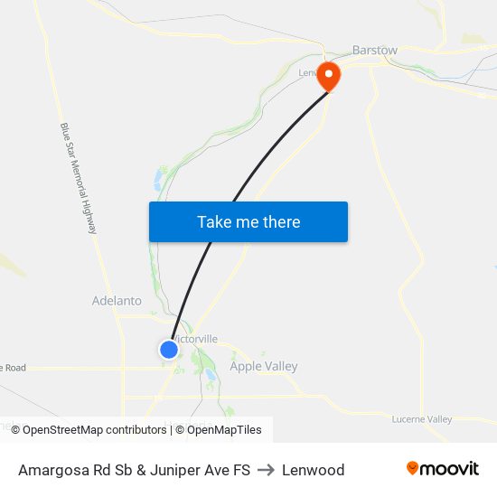 Amargosa Rd Sb & Juniper Ave FS to Lenwood map