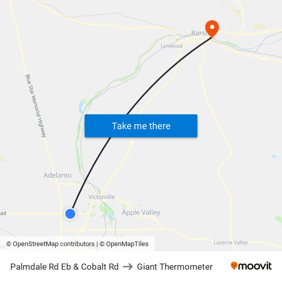 Palmdale Rd Eb & Cobalt Rd to Giant Thermometer map