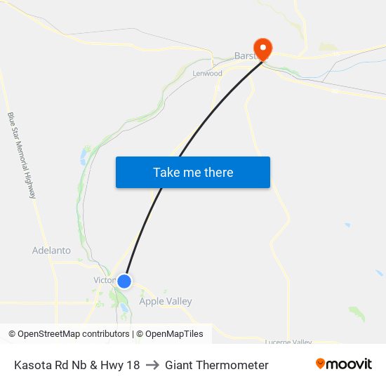 Kasota Rd Nb & Hwy 18 to Giant Thermometer map