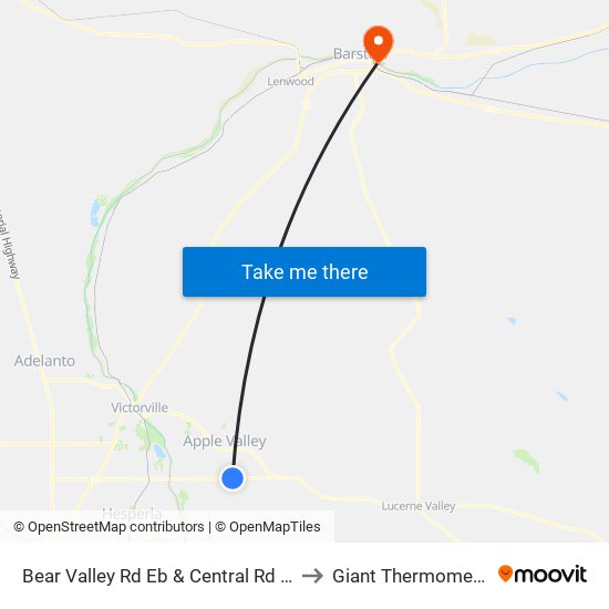 Bear Valley Rd Eb & Central Rd Ns to Giant Thermometer map