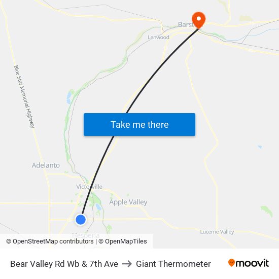 Bear Valley Rd Wb & 7th Ave to Giant Thermometer map