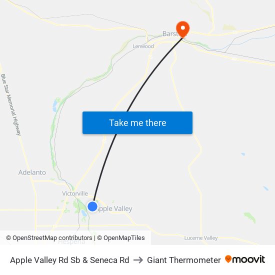 Apple Valley Rd Sb & Seneca Rd to Giant Thermometer map