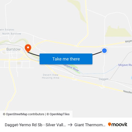 Dagget-Yermo Rd Sb - Silver Valley Hs to Giant Thermometer map