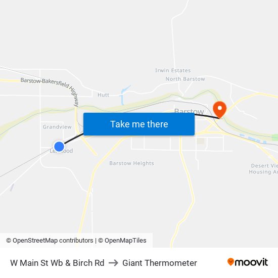 W Main St Wb & Birch Rd to Giant Thermometer map