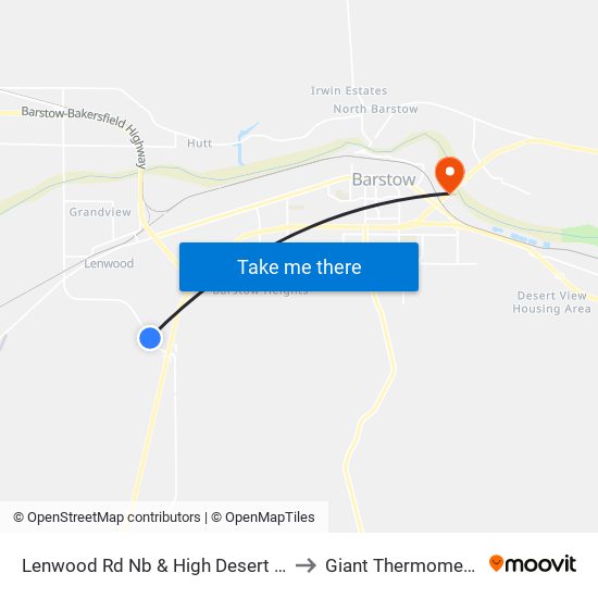 Lenwood Rd Nb & High Desert Rd to Giant Thermometer map