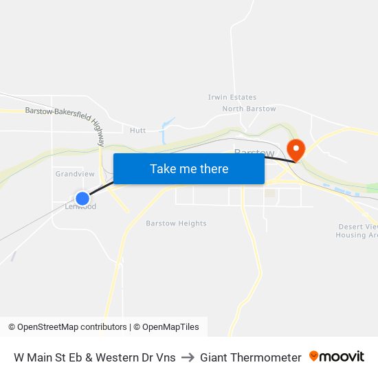 W Main St Eb & Western Dr Vns to Giant Thermometer map