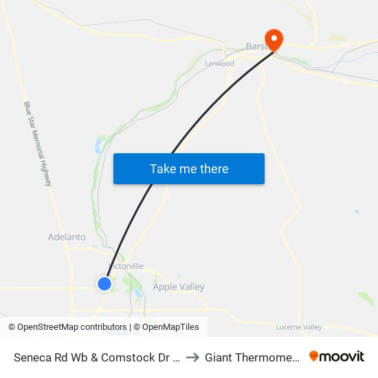 Seneca Rd Wb & Comstock Dr FS to Giant Thermometer map