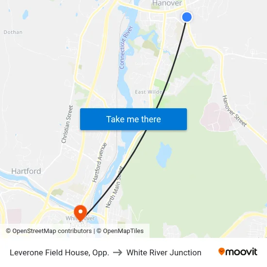 Leverone Field House, Opp. to White River Junction map