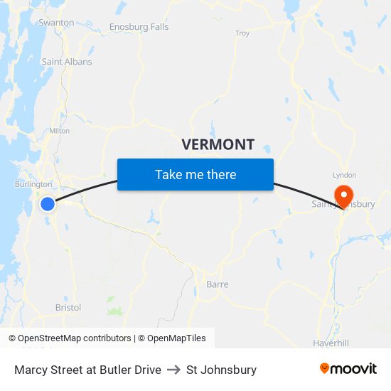 Marcy Street at Butler Drive to St Johnsbury map