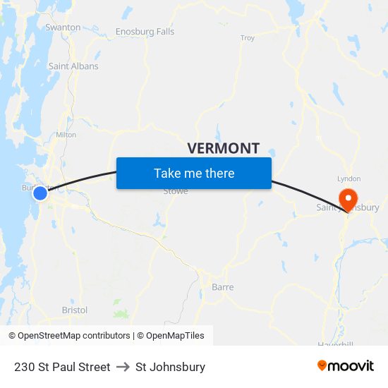 230 St Paul Street to St Johnsbury map