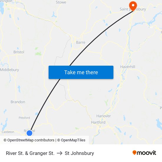 River St. & Granger St. to St Johnsbury map