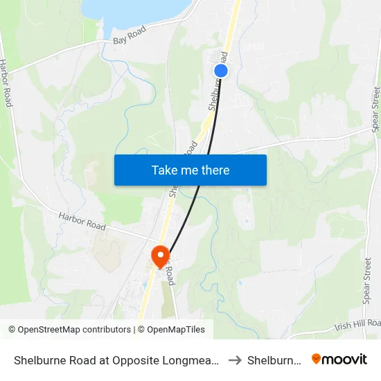 Shelburne Road at Opposite Longmeadow Drive (The Commons) to Shelburne VT USA map