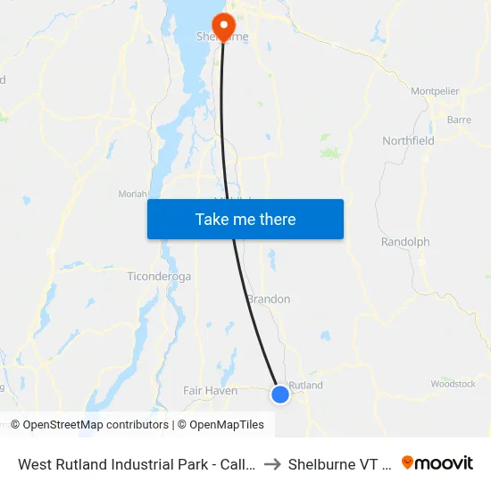 West Rutland Industrial Park - Call Ahead to Shelburne VT USA map