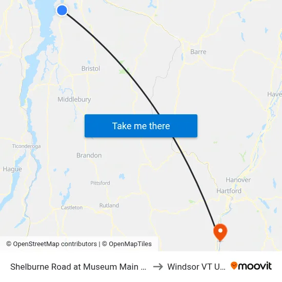 Shelburne Road at Museum Main Gate to Windsor VT USA map