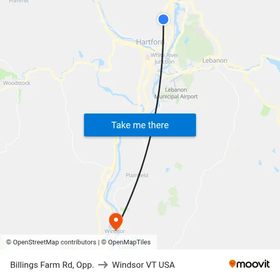 Billings Farm Rd, Opp. to Windsor VT USA map