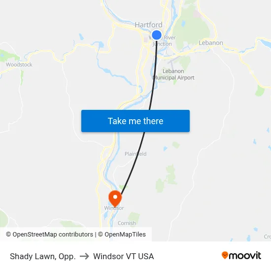 Shady Lawn, Opp. to Windsor VT USA map