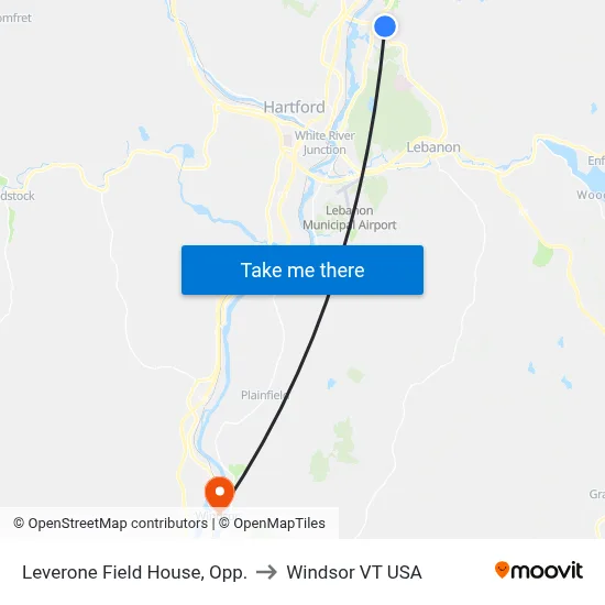 Leverone Field House, Opp. to Windsor VT USA map