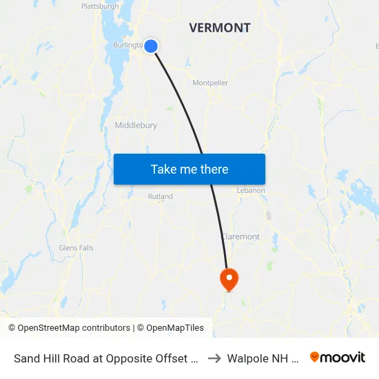 Sand Hill Road at Opposite Offset House to Walpole NH USA map