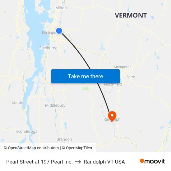 Pearl Street at 197 Pearl Inc. to Randolph VT USA map