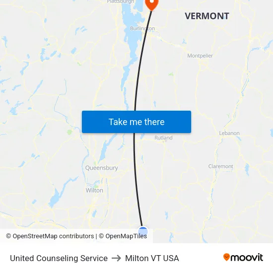 United Counseling Service to Milton VT USA map