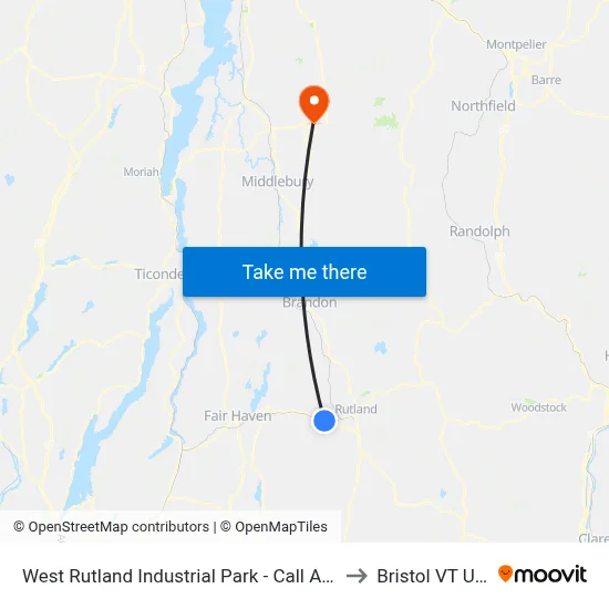 West Rutland Industrial Park - Call Ahead to Bristol VT USA map
