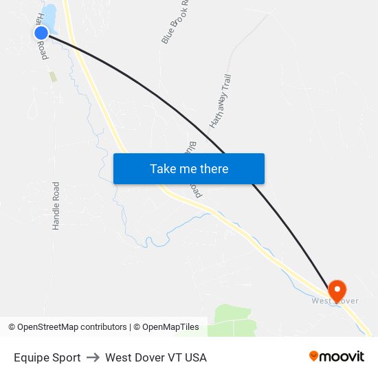 Equipe Sport to West Dover VT USA map