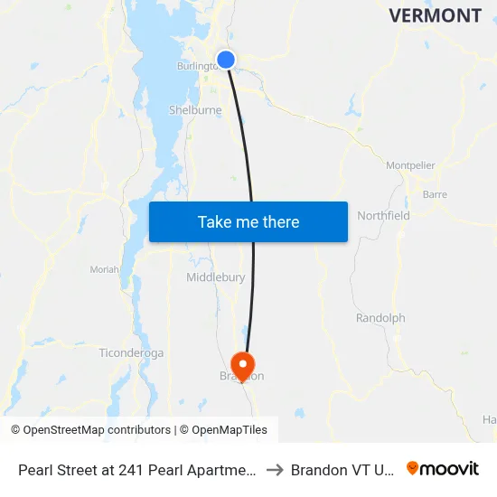 Pearl Street at 241 Pearl Apartments to Brandon VT USA map