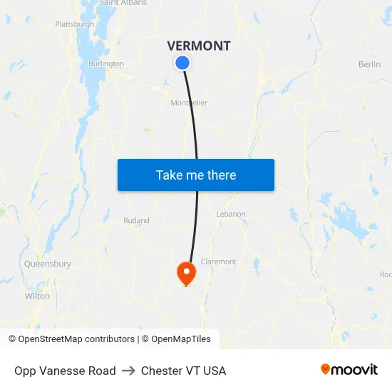 Opp Vanesse Road to Chester VT USA map