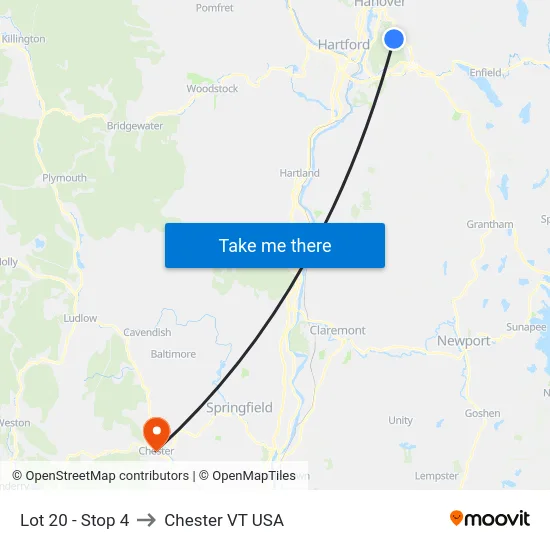 Lot 20 - Stop 4 to Chester VT USA map
