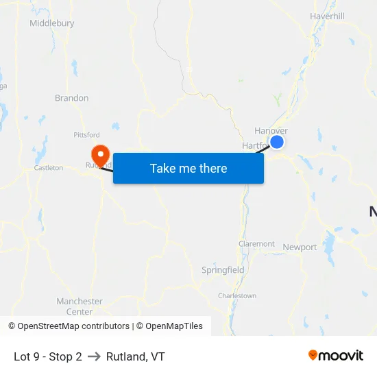 Lot 9 - Stop 2 to Rutland, VT map